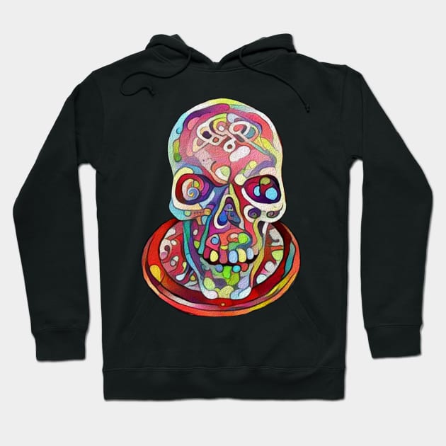 Party Skull Party Platter Hoodie by Diego-t